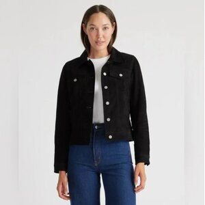 Quince Italian Suede Trucker Jacket